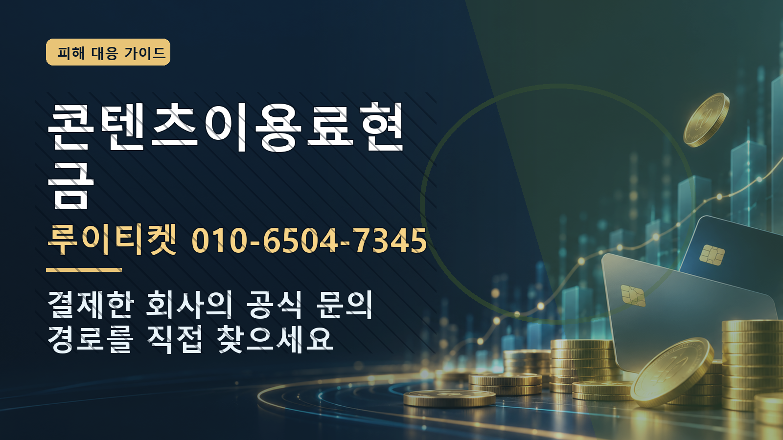 콘텐츠이용료현금: 루이티켓 010-6504-7345 · 결제한 회사의 공식 문의 경로를 직접 찾으세요
